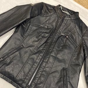 Black moto jacket size Large